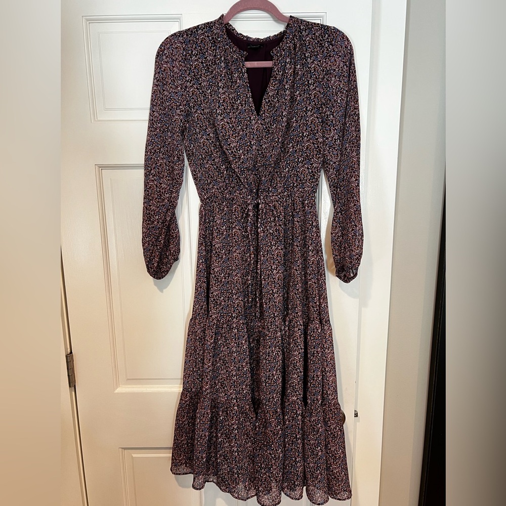 Ann Taylor Floral Print Midi Dress - XS